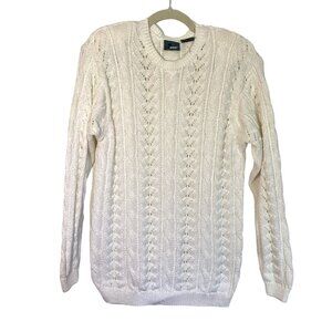 Liz Claiborne Small White Sparkly Sweater Size Medium